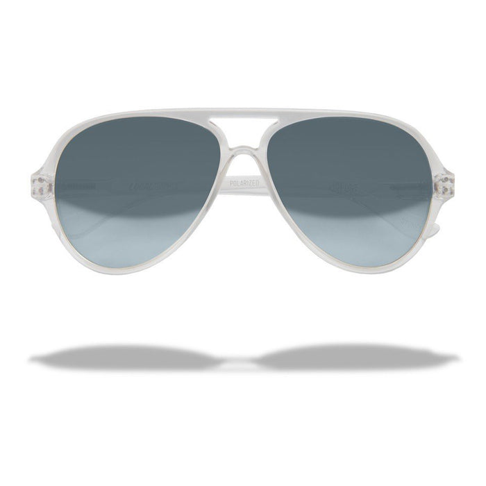 Local Supply Unisex Airport KIN Polished Clear / Silver Sunglasses - LOCALAIRKIN