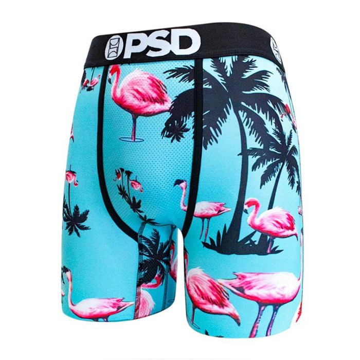 PSD Men's Turquoise Flamingo Inn Boxer Briefs Underwear - E11911026-TURQUOISE-XL