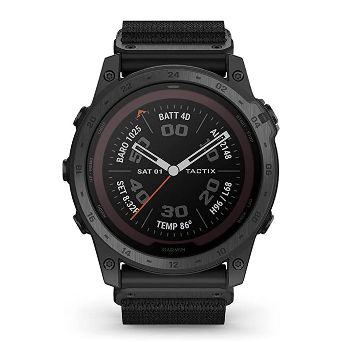 Garmin tactix 7 Pro Edition Black Solar Powered GPS Watch with Nylon Band Ruggedly GPS with Solar Charging Capabilities Smart Watch - 010-02704-10