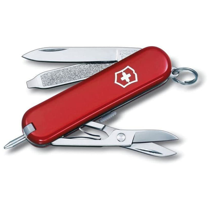 Victorinox Red Handle ABS Stainless Steel Blade Signature Pocket Knife - 0.6225