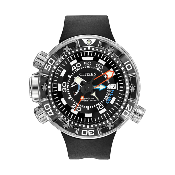 Citizen Men's Stainless steel Promaster Aqualand Depth Meter Black Watch - BN2029-01E