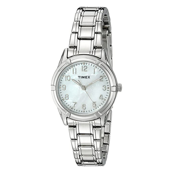 Timex Womens Easton Avenue Mother of Pearl Dial Stainless Steel Bracelet Watch - TW2P76000
