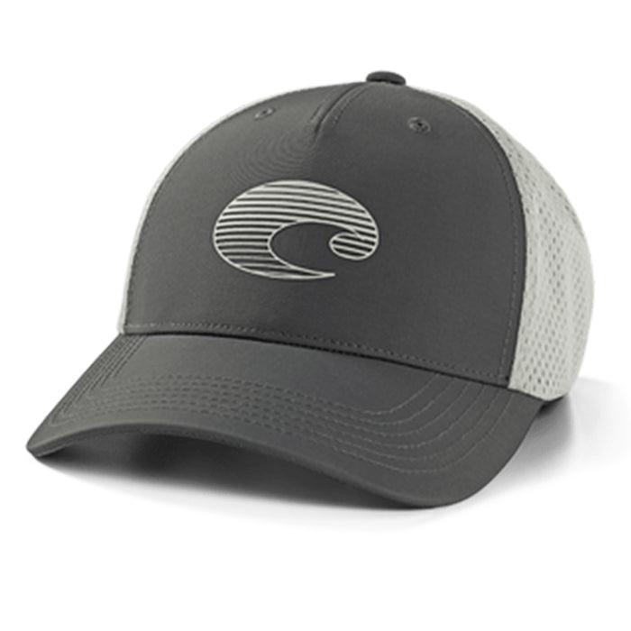 Costa Del Mar Gray One Size Gradient Logo Performance Trucker Hat - HA-125G