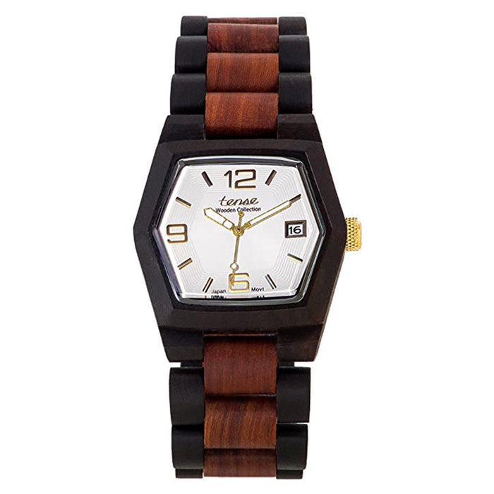 Tense Wood Unisex Multi Color Band Dark Sandal Rose Watch - G8300DR-W