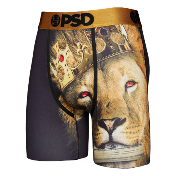 PSD Men's Black Jungle King Boxer Briefs Underwear - 321180037-BLK