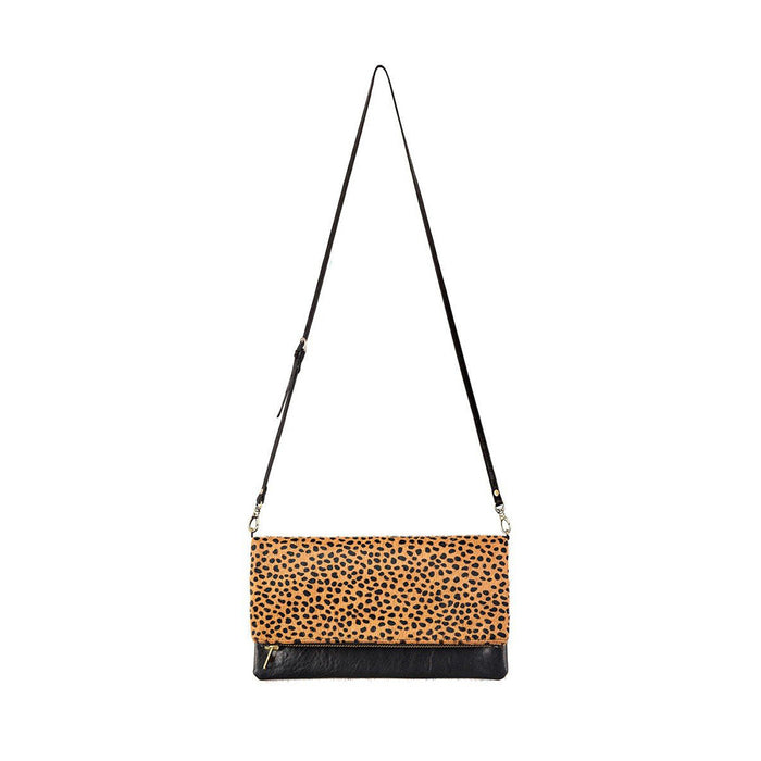 Status Anxiety Womens Gwyneth Black Cheetah Leather Wallet - SA1262