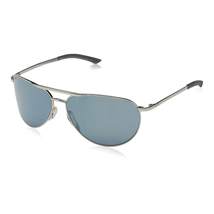 Smith Serpico Slim 2.0 Womens Silver Frame Platinum ChromaPop Polarized Lens Aviator Sunglasses - SS2CPGYMSV