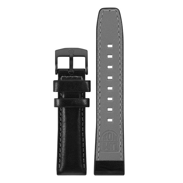 Luminox Men's 7251.BO Steel Colormark Series Black & Gray Leather Strap Stainless Steel Buckle Watch Band - FEX.7250.23B.K