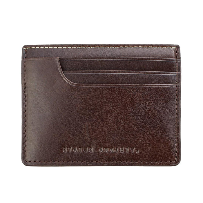 Status Anxiety Mens Isaac Chocolate Leather Wallet - SA2052