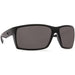 Costa Del Mar Mens Reefton Blackout Frame Gray Polarized Lens Rectangular Sunglasses - RFT01OGGLP - WatchCo.com