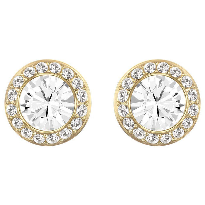 Swarovski Womens Clear Crystals Gold-Tone Plated Post Butterfly Back Angelic Stud Pierced Earrings - SV-5505470