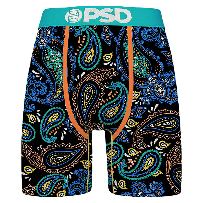 PSD Men's Black Paisley Park Boxer Briefs Underwear - 422180031-BLK