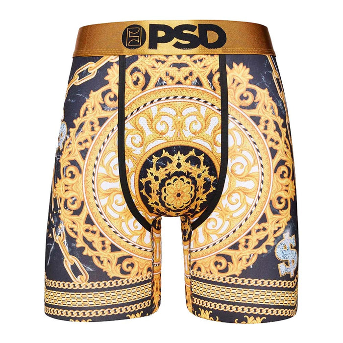 PSD Men's Gold Never Baroque Boxer Briefs Underwear - 322180082-GLD