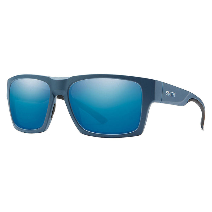 Smith Outlier XL 2 Unisex Matte Thunder Frame Blue Mirror ChromaPop Polarized Lens Square Sunglasses - 200673FLL59Z0