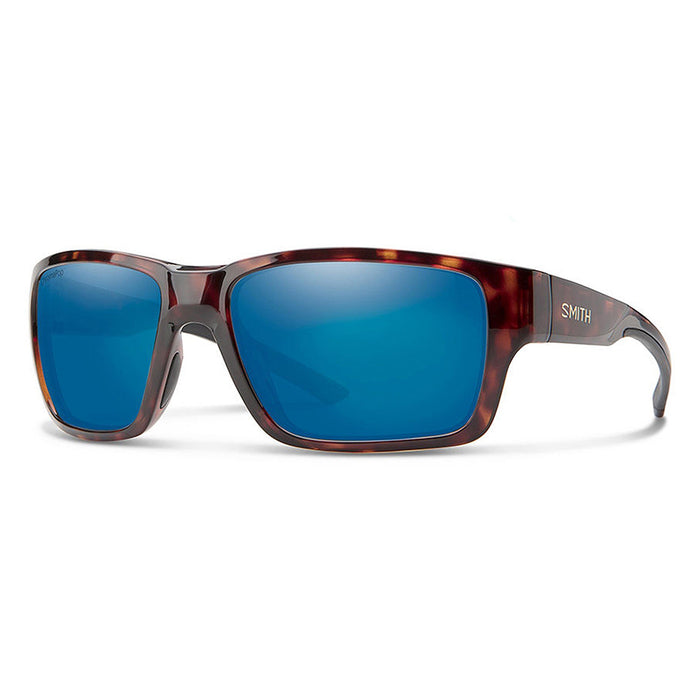 Smith Outback Mens Tortoise Frame Polarized Blue Mirror Lens Wrap Sunglasses - 20126208659QG