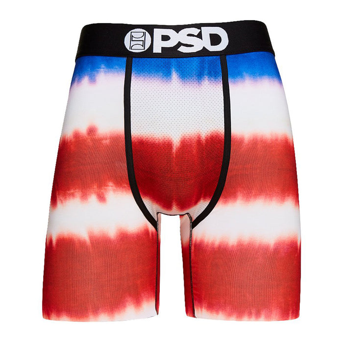 PSD Men's Red American Tie Dye Boxer Briefs Underwear - 22011021-RED