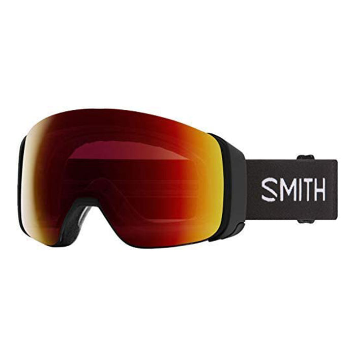 Smith Mens 4D MAG Black ChromaPop Sun Red Mirror Snow Goggles - M007322QJ996K