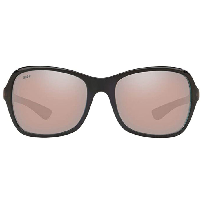 Costa Del Mar Womens Polarized Ocearch Sea Glass Copper Silver Mirrored Polarized Sunglasses - KAR152OCOSCP