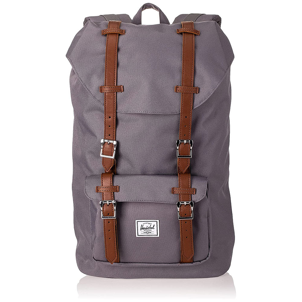 Herschel Unisex Grey/Tan Synthetic Leather Mid-Volume Little