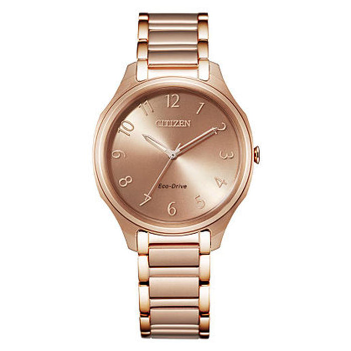 Citizen Womens Eco-Drive Rose Goldtone Stainless Steel Bracelet Watch - EM0758-58X