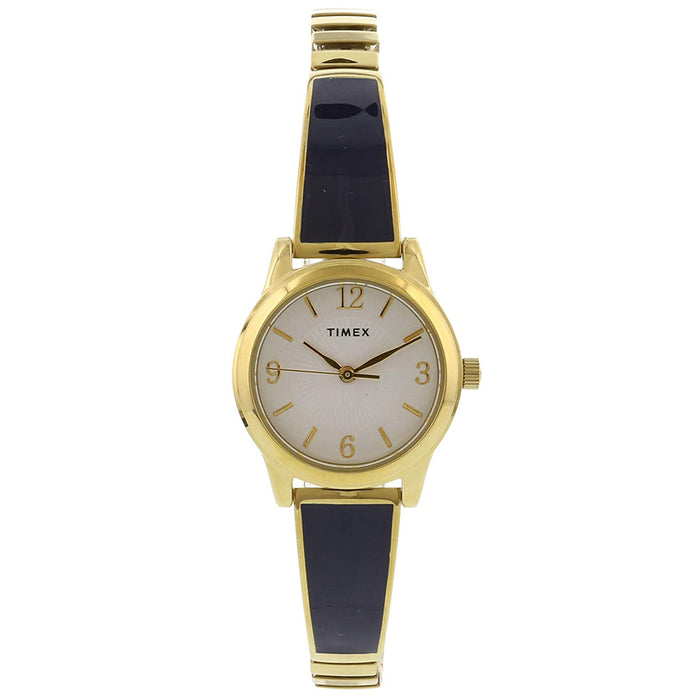 Timex Womens Stretch Bangle Mineral Dial Gold Stainless-Steel Japanese Quartz Fashion Watch - TW2R98500