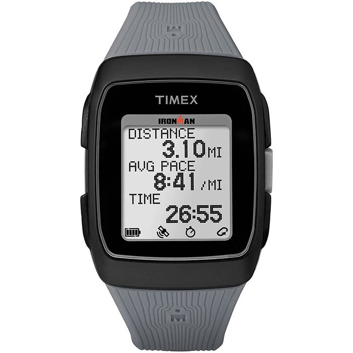 Timex Unisex Ironman GPS Gray Silicone Strap Digital Dial Quartz Watch - TW5M11800