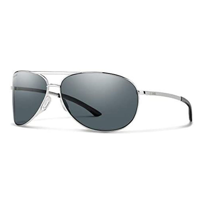 Smith Unisex Silver Frame Gray Lens Polarized Serpico 2 Sunglasses - 200284YB765M9
