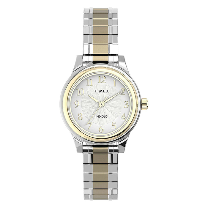Timex Womens Classic 28mm Two-Tone Stainless Steel Expansion Band Watch - TW2U09200