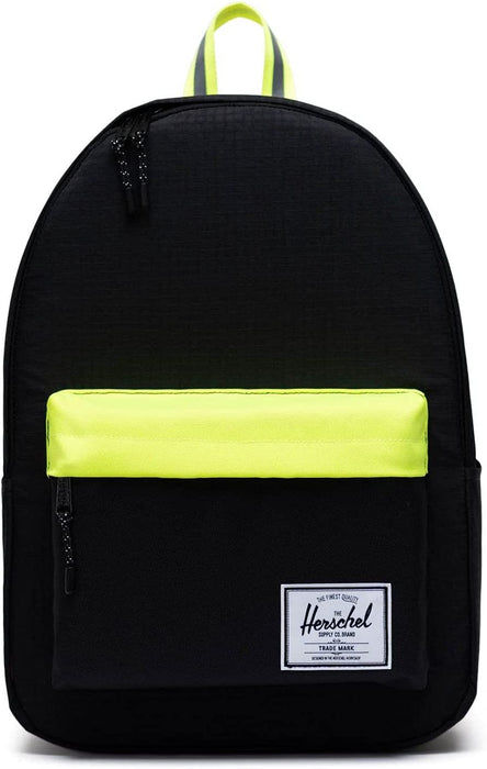 Herschel Black Enzyme Ripstop/Black/Safety Yellow One Size Classic X-Large Backpack - 10492-04886-OS