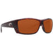 Costa Del Mar Mens Cat Cay Tortoise Frame Copper 580P Polarized Lens Rectangular Sunglasses - AT10OCP - WatchCo.com