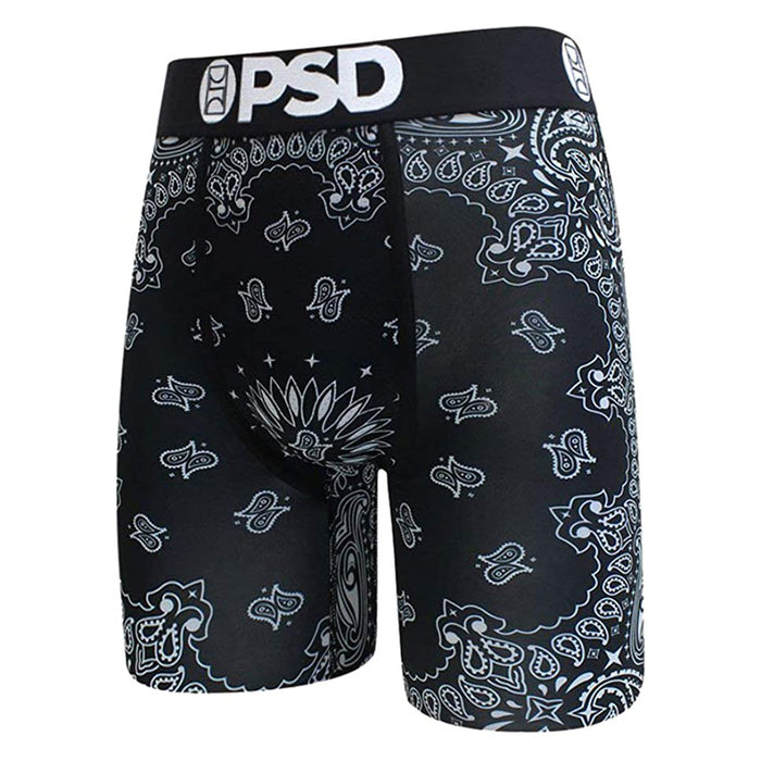 PSD Men's Black Bandana Boxer Briefs Underwear - E21911050-BLK