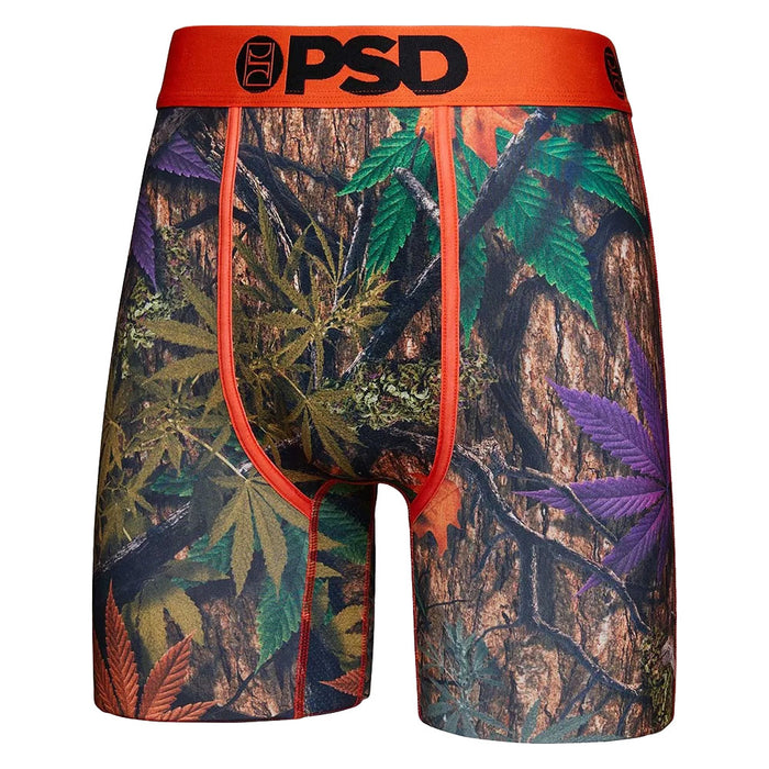 PSD Men's Orange/Budtree Wide Elastic Waistband Boxer Brief Underwear