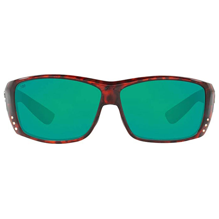 Costa Del Mar Mens Cat Cay Tortoise Copper Green Mirrored Polarized Sunglasses - AT10OGMGLP