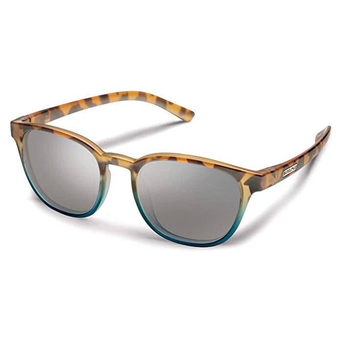 Suncloud Women's Matte Tortoise Blue Fade Frame Silver Mirror Lens Montecito Polarized Sunglasses - 203228Z08494M