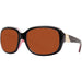 Costa Del Mar Womens Gannet Shiny Black Hibiscus Frame Copper Polarized Lens Sunglasses - GNT132OCP - WatchCo.com