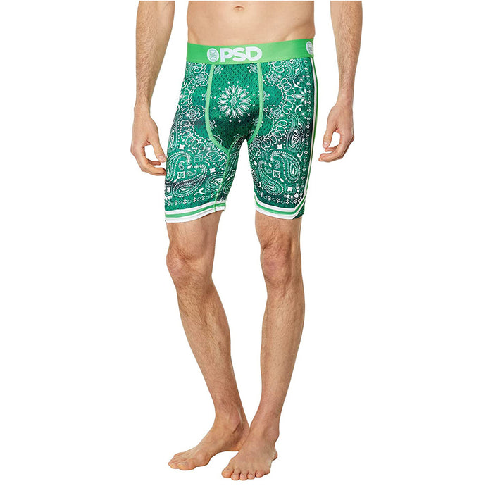 PSD Men's Green Lucky Bandana Boxer Briefs Underwear - 123180120-GRN
