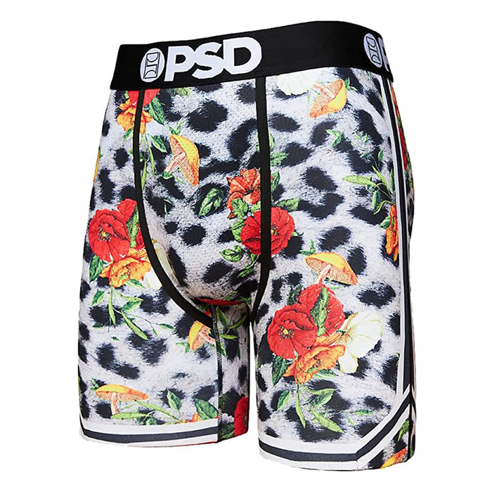 PSD Men's Multicolor Striped Floral Fur Boxer Briefs Underwear - 221180092-MULTI