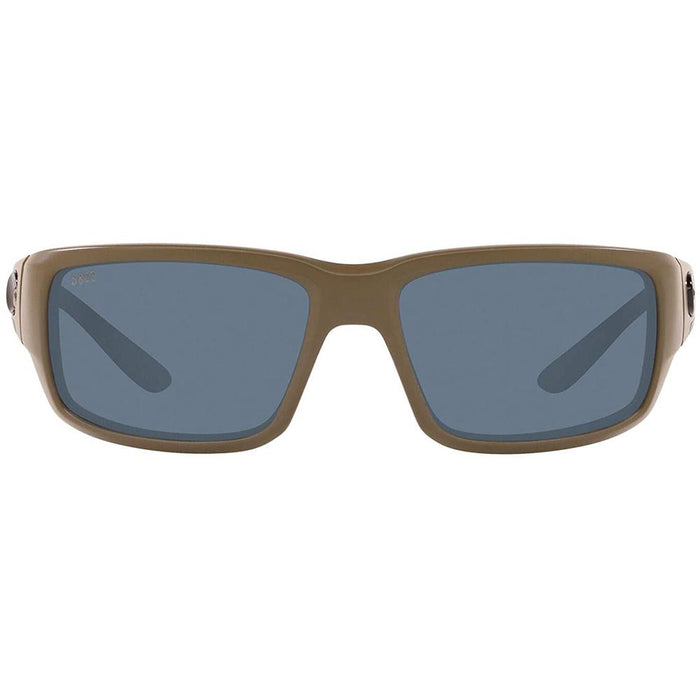 Costa Del Mar Mens Fantail Matte Green Frame Grey 580P Polarized Lens Sunglasses - TF198OGP - WatchCo.com