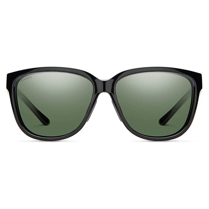 Smith Womens Black Frame Chromapop Grey Green Mirror Lens Polarized Monterey Sunglasses - 20298680758L7