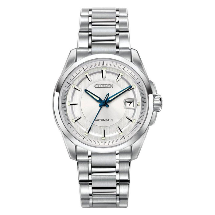 Citizen Mens Signature Series Grand Classic Automatic Analog Stainless Watch - Silver Bracelet - Silver Dial - NB0040-58A