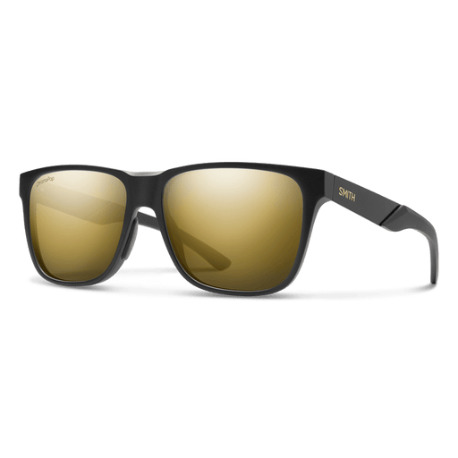 Smith Mens Lowdown Steel Matte Black Gold Frame ChromaPop Polarized Black Gold Lens Sunglasses - 2019060NZ56HN - WatchCo.com