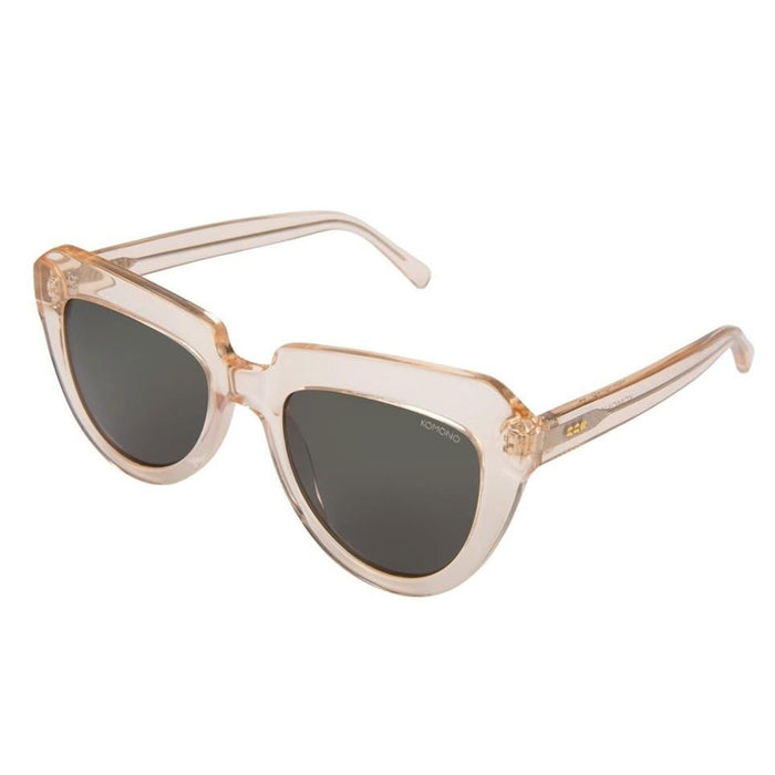Unisex Brown Frame Black Lens Cat Eye Sunglasses - KOM-S2173