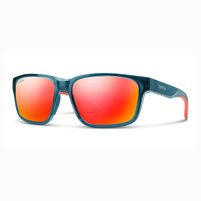 Smith Basecamp Men's Crystal Mediterranean Frame Red Mirror ChromaPop Square Sunglasses - 201929OXZ59X6