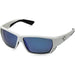 Costa Del Mar Mens Tuna Alley White Frame Grey Blue Mirror Polarized Lens Sunglasses - TA25OBMP - WatchCo.com
