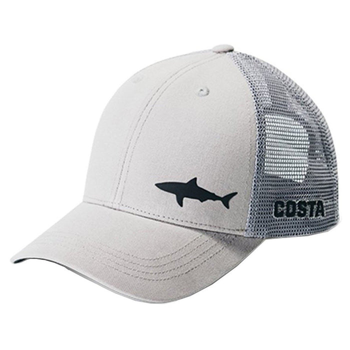 Costa Del Mar Mens Gray Cotton Ocearch Blitz Shark 6-Panel Trucker Hat - HA-69G