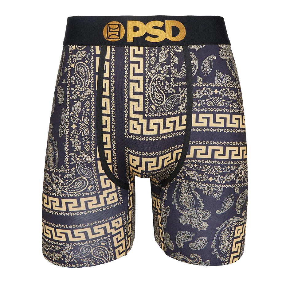PSD Men's Multi/Rich Meander Lux Stretch Elastic Waistband Boxer