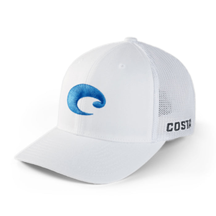 Costa Del Mar Flex Fit Logo One Size White Trucker Hat - HA-140W