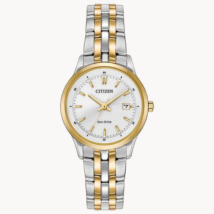 Citizen Womens Gold Case Two-Tone Stainless Steel Bracelet Watch - EW2404-57A