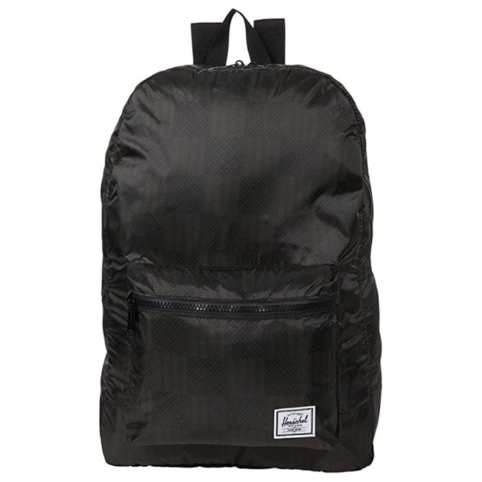 Herschel Black Checkered Textile One Size Packable Daypack Backpack - 10614-04967-OS