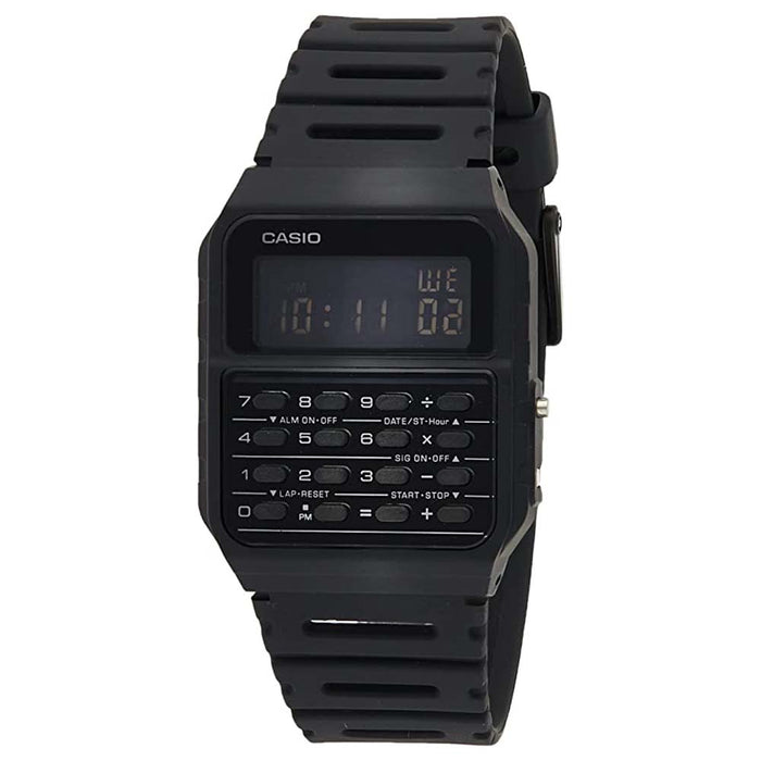 Casio Men's Black Dial Resin Band Calculator Quartz Watch - CA-53WF-1BDF
